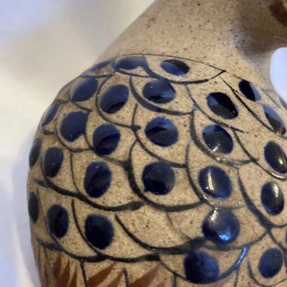 Sandstone Tonala Mexican Folk Art Pottery Quail Bird Netzi 5.5 Netzl Partridge - Picture 12 of 13